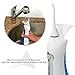Jumbl Rechargeable Oral Irrigator Water Flosser Featuring 3 Operating Modes – Includes 2 Interchangeable Precision Nozzles, Mini Funnel for Water Filling & Rubber Water Plug for Charging Pins – White