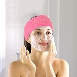 KinHwa 3 Pack Spa Facial Headband Purple Microfibre Adjustable view 7