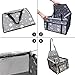 Upworld Pet Dog Car Booster Seat Carrier, Dog Puppy Cat Travel Safety Seat Carrier with Dog Seat Belt，Foldable Portable and Waterproof Non-Slip for Dog Cat up to 25lbs (Grey)