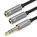Headphone Splitter, 3.5mm Male to 2 X 3.5mm Female Audio Splitter, BEBONCOOL Stereo Earphones Splitter Cable, Aux Extension Cord for Apple, Samsung, LG, Smartphones, Tablets, Media Players