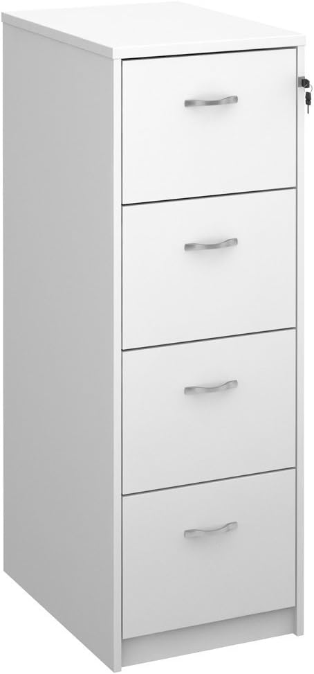 Dams 4 Draw Filing Cabinet White Wood 65x48x136 Cm Amazon Co Uk Kitchen Home