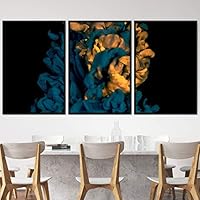3 Piece Framed Canvas Wall Art 3D Abstract Brushstroke Contemporary Canvas Prints Home Artwork Decoration for Living Room,Bedroom - 16