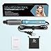 SwanMyst Curling Iron Brush, Dual Voltage Travel-friendly 1 Inch Tourmaline Ceramic Ionic Hair Curler Hot Brush, Anti-scald Instant Heat Up Curling Wand with Teeth Styling Brush