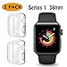 FINENIC【2 PACK】Compatible Apple Watch Series 1 38mm Screen Protector case Cover, Soft TPU Screen Protector Case for iwatch series 1 38mm (Color Combination) . (Clear/Clear)