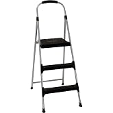 Cosco 11410PBL2 Signature Series Three Step Steel Step Stool with Plastic Steps