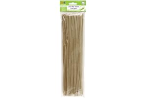 Krafty Kids GC024A 40 Piece Chenille Stems Pipe Cleaners, 6mm by 12", Beige