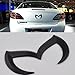 For MAZDA MX-5 Miata,MAZDA 2 3 5 6,MAZDA CX 5 7 9,MAZDA RX-8 Protege MPV B4000 Tribute,MAZDASPEED 3 5 6,EVIL 'M' REAR Truck Emblem Badge TAPE ON-GLOSS Black