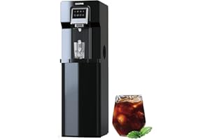 SOOPYK Water Cooler Dispenser with Ice Maker for 3 Gallon Bottom Loading 17lbs Daily Capacity Black （NO HOT Water）
