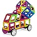 Best Choice Products 254-Piece Clear Multi Colors Magnetic Tiles Educational STEM Toy Building Set w/ Car & Carrying Bag