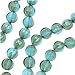 Beadaholique Czech Pressed Glass 25-Piece Round Melon Beads, 8mm Diameter, Aquamarine Celsian