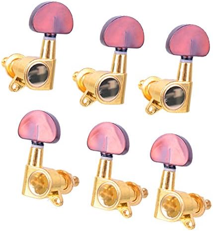 3R3L Guitar String Tuning Pegs Key Tuners Machine Heads For Acoustic Electric Guitar ,Gold MusicOne