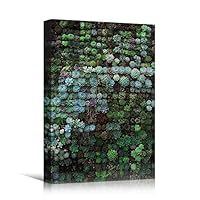 Canvas Wall Art Plant Arrangement Abstract Colorful Contemporary Hallway Mixed Media Multicolor Patterns - 12x18 inches