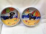 Dachshund 6" and 8" Ceramic Dog Bowls for Food and