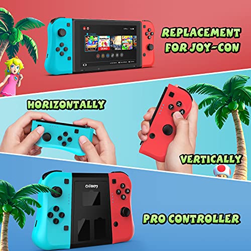 Manette sans Fil pour Switch, Manette pour Switch Pro/Switch Lite, Lot de 2 sans fil Bluetooth/Turbo double vibration/Manette de jeu programmable
