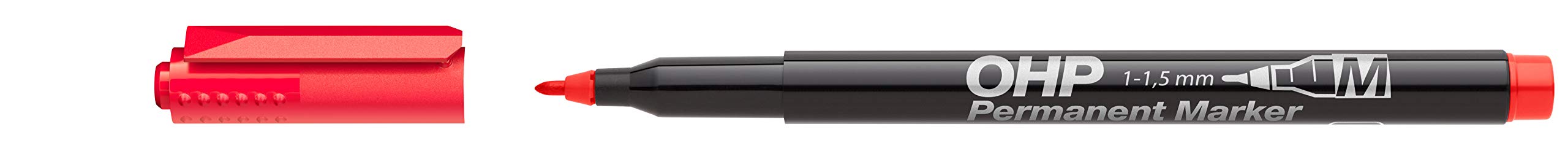 ICO PermanentT Marker M Red Pack of 10 in a Paper Box