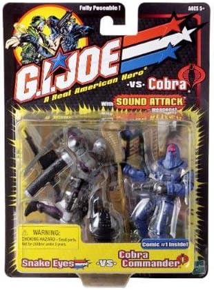 GI Joe vs. Cobra Snake Eyes (Grey/Purple Uniform Variant) vs. Cobra Commander...
