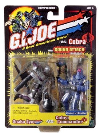 GI Joe vs. Cobra Snake Eyes (Grey/Purple Uniform Variant) vs. Cobra Commander...