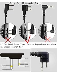 Forma de G lsgoodcare Paquete de 10 pines Conector macho de oreja   Auricular para Motorola Talkabout 2 Radio de dos vías Walkie Talkie GP300 GP88 GP600 mtx638 CP200 GP2000 xtn466
