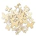 WINOMO 50pcs Mixed Size Wooden Butterfly Cutouts Craft Embellishment Gift Tag Wood Ornament for DIY