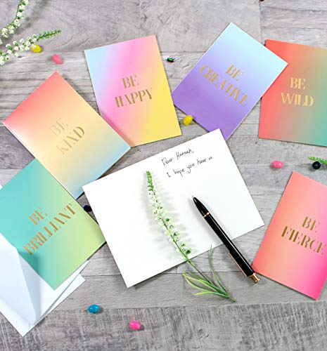 Inspirational Greeting Cards Stationary Set, Thinking of You Encouragement Cards, Quote Note Cards with Envelopes, Motivational Greeting Cards Blank - 4 x 6 Inches, 36 Pack - Thumbnail 4