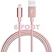 iphone Lightning Cable, SCARA Nylon Braided Extra Long 6ft USB Syncing and Charging Cable Cord Charger for Apple iPhone se/7/7 plus/6 plus/6s plus/6/6s/5/5S/5C, iPad 4, iPad Air 1/2, iPad Mini, iPod