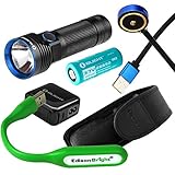 Olight R50 Pro SEEKER 3200 Lumen CREE LED USB rechargeable searchlight/flashlight, rechargeable battery with EdisonBright USB reading light bundle. 5 Years Manufacturer Warranty
