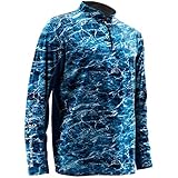 Huk Performance Fishing Elements Icon 1/4 Zip, Elements Bluefin, Large