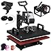VEVOR Heat Press 12X15 Inch Heat Press Machine 5 in 1 Combo Heat Press Swing Away T-Shirt Hat Cap Mug Plate Digital Transfer Sublimation Machine