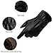 LETHMIK Womens Touchscreen Texting Winter PU Faux Leather Gloves Driving Long Fleece Lined Black-L