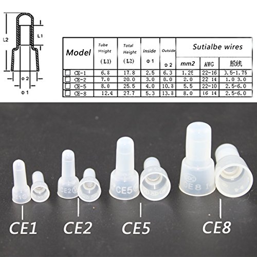 Rextin 1000pcs Transparent CE2 Protective Closed End Wire Crimp Connector Cap (1000pcs) - Thumbnail 4