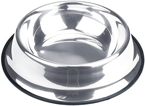 Weebo Stainless Steel Water & Food Bowl for Dogs and Cats | No-Tip No-Slip |Dishwasher Safe |72 Ounce Classic Stainless Steel