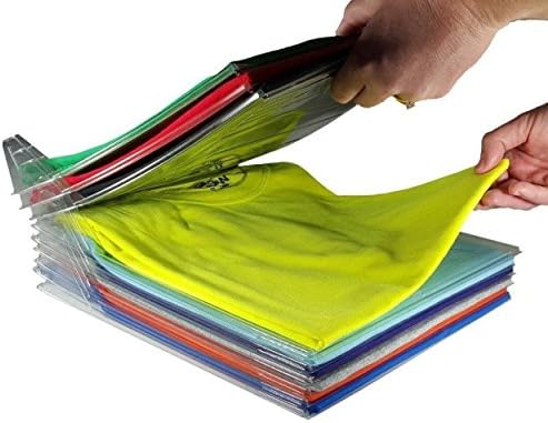 New Top Vendor 10 PACK T-Shirts Divider Shelf Organizer System Closet Drawer Laundry Rack UK Seller