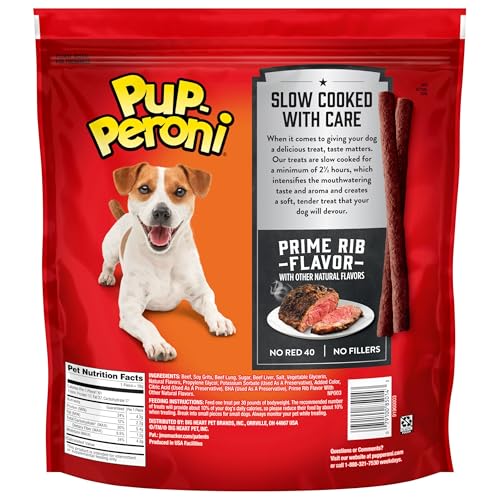 PUP-PERONI DOG TREATS, PRIME RIB FLAVOR, 38 OUNCE, MADE WITH REAL STEAK