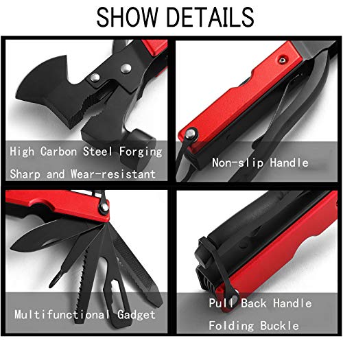 Multitool Camping Hammer Axe Hiking Emergency Survival Multitool 16 in