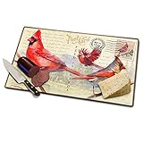 Vintage Bird Series Tempered Glass Cutting Board (Northern Cardinal)