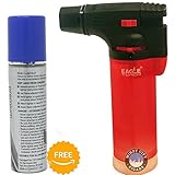 Eagle 4in Torch Lighter with FREE butane can-Red