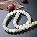 HAAMIIQII 60pcs 6mm Natural Mother of Pearl Shell Beads Round Loose Gemstone Beads for Jewelry Making Strand 15 Inch