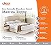 Cheer Collection Rayon from Bamboo King Size Mattress Topper - Pillow Top Cooling Mattress Topper, Machine Washable