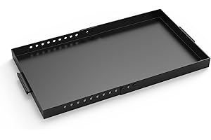 Daisypower Fireplace Tray with Handles, Expandable/Adjustable Ash Pan Ember Holder, Ash Collection Pan for Indoor & Outdoor Fireplace Grates, Firepits, Backyard Grills. Up to 32