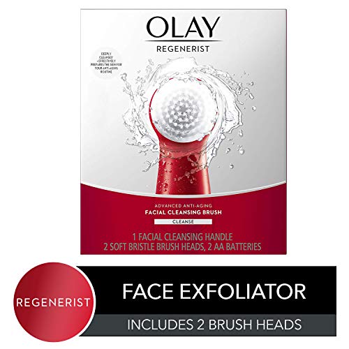 Facial Cleansing Brush by Olay Regenerist, Face Exfoliator with 2 Brush Heads