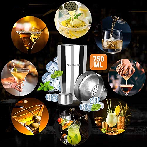 Shaker Barkeeper-Set – 19-teiliges Bar-Werkzeug-Set – Bild 4