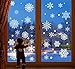 273pcs Christmas Snowflake Window Clings Decals White Snowflakes Stickers Decorations for Holiday Celebration Merry Christmas Winter Frozen Theme Party Snow Ornaments Supplies