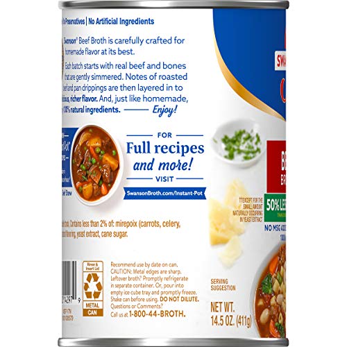 Swanson 50 Less Sodium Beef Broth, 14.5 oz. Pricepulse