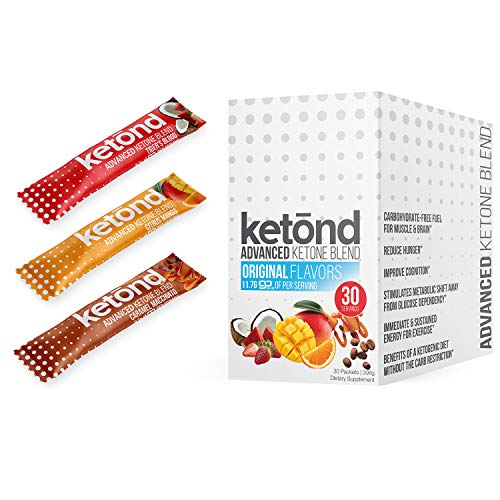 Ketond Advanced Ketone Supplement - 30 'On the Go' Packs - Exogenous Ketone Supplement 11.7g of BHB Salts to Lose Weight, Increase Energy & Focus (Citrus Mango, Tigers Blood, Caramel Macchiato) Ketond Advanced Ketone Supplement - 30 'On the Go' Packs - Exogenous Ketone Supplement 11.7g of BHB Salts to Lose Weight, Increase Energy & Focus (Citrus Mango, Tigers Blood, Caramel Macchiato)