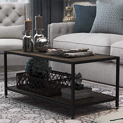 GreenForest-Coffee-Table-Industrial-Metal-Frame-for-Living-Room-Easy-to-InstallRustic-Walnut