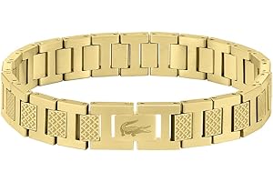 Lacoste Metropole Bracelet – Unisex H-Link with Crocodile Clasp – Adjustable Polished Finish Accessory