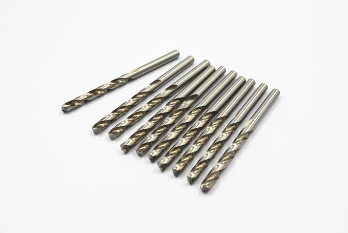 Generic 10 Pcs 64mm Spiral Flute Length 6.4mm Dia. HSS M2 Twist Drilling Bits Industrial Electric