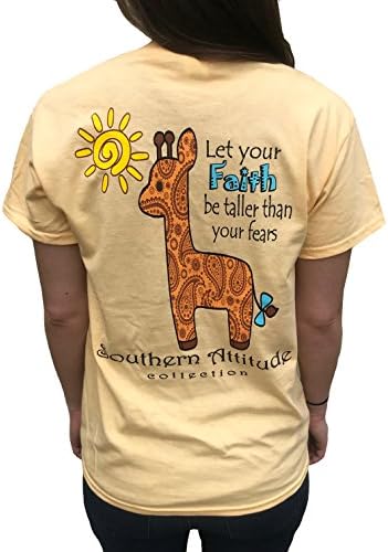 Let Your Faith Be Taller Than Your Fears Giraffe Yellow Women's T-Shirt