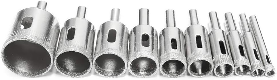 15pcs Coated Drill Bit Glass Ceramic Marble Hole Saw Drilling Opener Power Accessories 6-50MM
