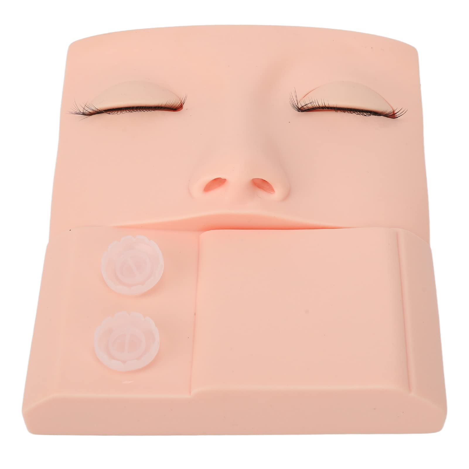 Eyelashes Extension Mannequin Head 3 In 1 Replaceable Eyelids Eyelash Extension Practice Makeup Training PVC Pink